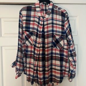 Ambiance Red and Blue Plaid Shirt